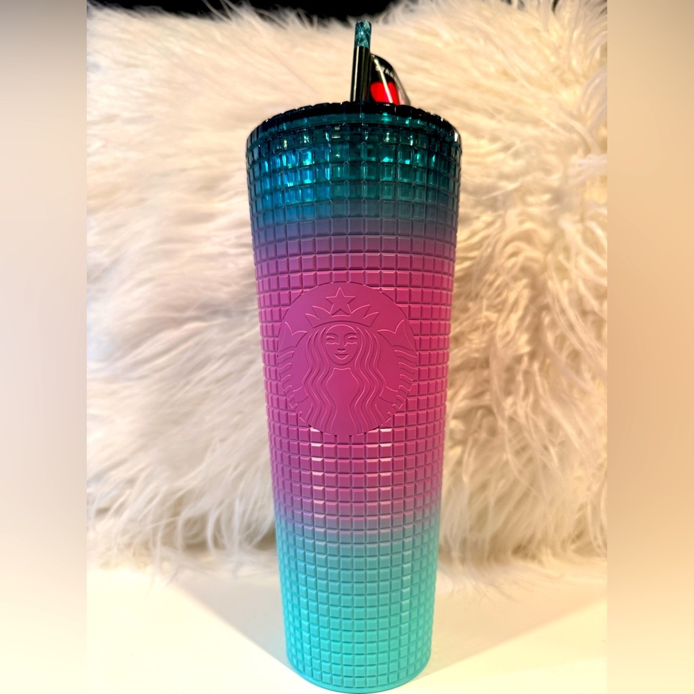 Starbucks Blue and Purple Textured Drinkware